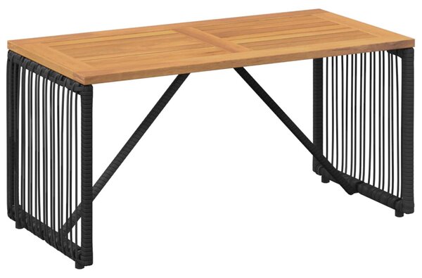 Kültéri Asztal Fekete és Barna 80 x 40 x 40 cm polirattan