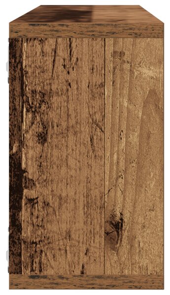 Fali polcok 4 db Régi fa 80x15x26 cm Mérnöki fa
