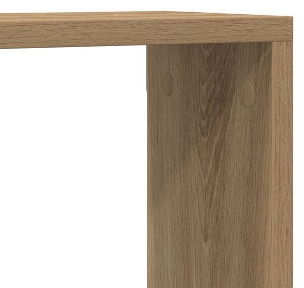 Falipolc 2 db Kézműves tölgy 80x15x26 cm Műanyag