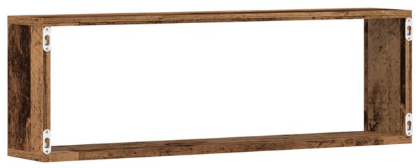 Fali polcok 4 db Régi fa 80x15x26 cm Mérnöki fa