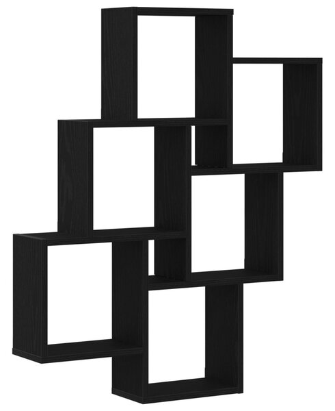 Falpolc Falra szerelhető Fekete tölgy 78 x 15 x 93 cm