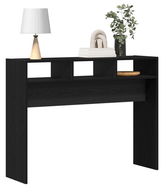 Fekete Tölgy Konzolasztal 105x30x80 cm Műanyag