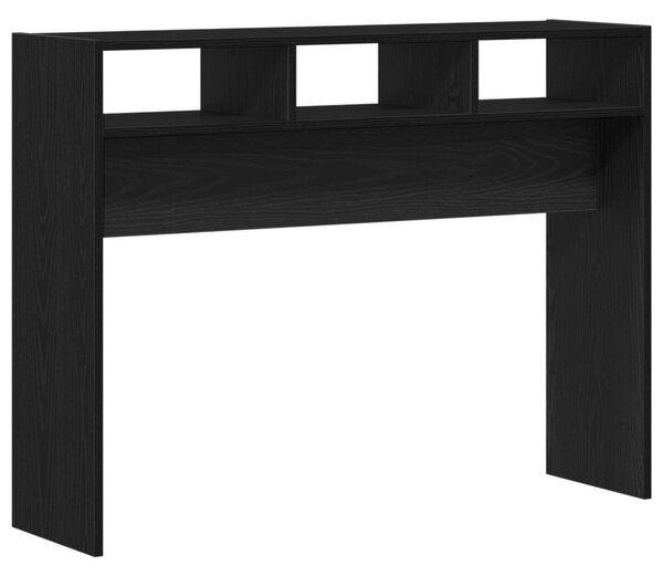 Fekete Tölgy Konzolasztal 105x30x80 cm Műanyag