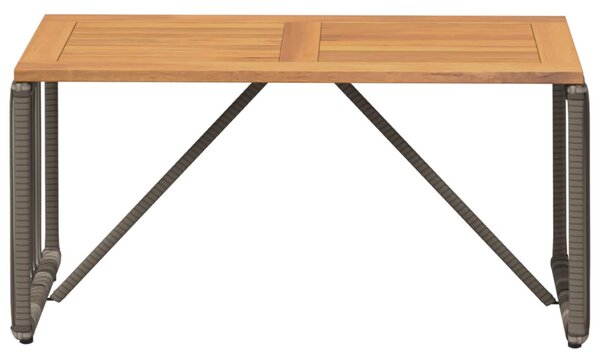 Kültéri Asztal Szürke és Barna 80 x 40 x 40 cm polirattan