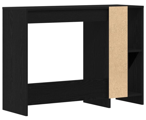 Asztal polcokkal Fekete tölgy 102,5 x 35 x 75 cm Faanyag