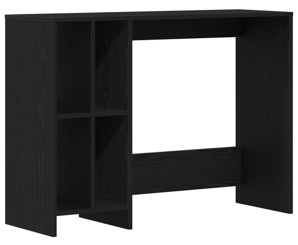 Asztal polcokkal Fekete tölgy 102,5 x 35 x 75 cm Faanyag