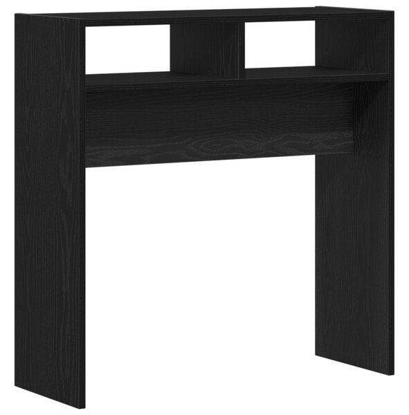 Konzolasztal Fekete tölgy 78 x 30 x 80 cm Szerelt Fa