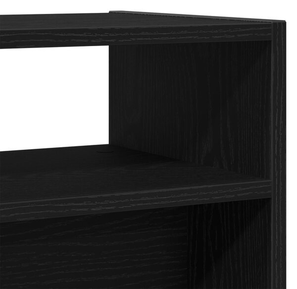 Fekete Tölgy Konzolasztal 105x30x80 cm Műanyag