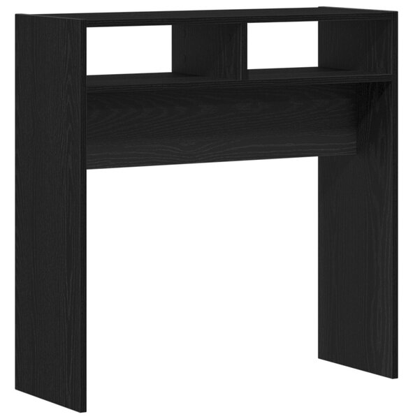 Konzolasztal Fekete tölgy 78 x 30 x 80 cm Szerelt Fa
