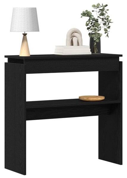 Fekete Tölgy Konzolasztal 80x30x80 cm Mérnöki Fa