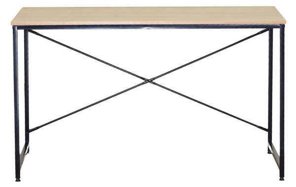Intenso Home íróasztal / számítógépasztal 100x40cm | Masszív fém váz, fekete - aranytölgy szín