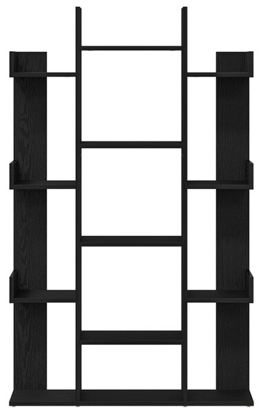 Fekete Tölgy Könyvespolc 86x25,5x140 cm Ipari Fa