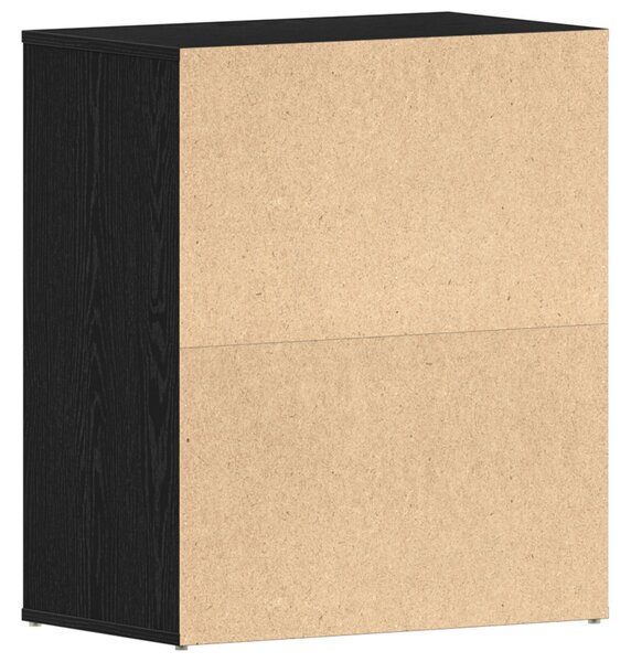 Cipőszekrény polcokkal Fekete tölgy 60 x 35 x 70 cm Faanyag