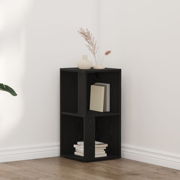 VidaXL Sarokszekrény Fekete Tölgy 33x33x67 cm Műszaki Fa