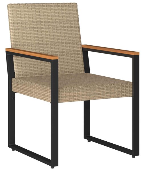 Kültéri Bútor Szett 3 db Beige és Krémszínű polirattan