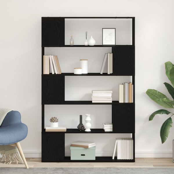 TV szekrény garnitúra 100 x 24 x 155 cm Fekete tölgy Szerelt Fa