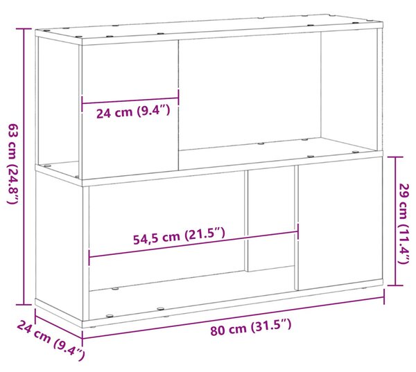 Fehér TV állvány 80x24x63 cm Összeszerelt fából