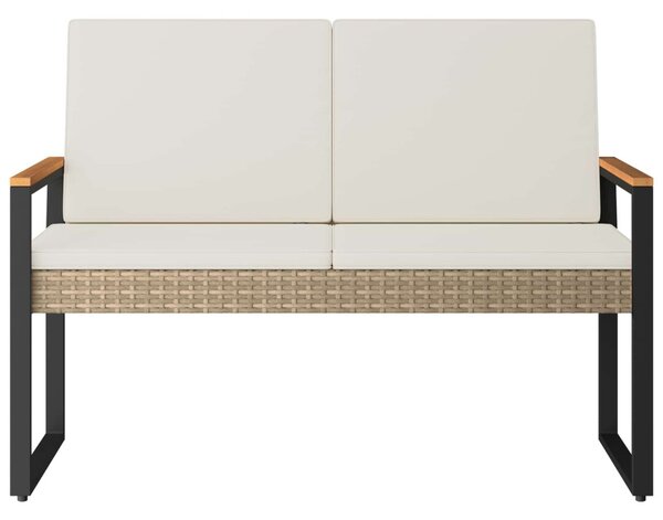 Kerti pad Beige és Krémszínű 107 x 61 x 80 cm polirattan
