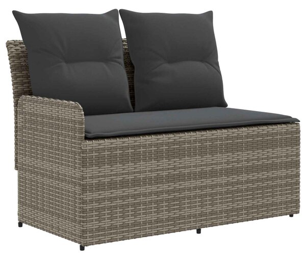 VidaXL Kerti karfás kanapé emelhető asztallal 2 Darab PE Rattan