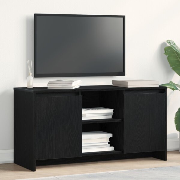 TV szekrény 102 x 37,5 x 52,5 cm Fekete tölgy Szerelt Fa