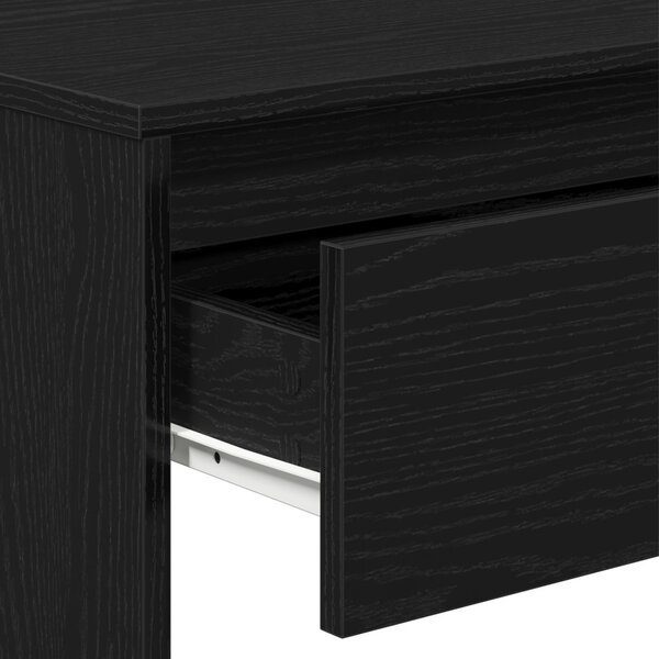 Konzolasztal fiókkal Fekete tölgy 100 x 35 x 76,5 cm Faanyag