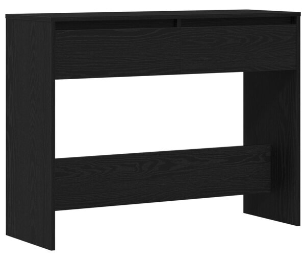 Konzolasztal fiókkal Fekete tölgy 100 x 35 x 76,5 cm Faanyag