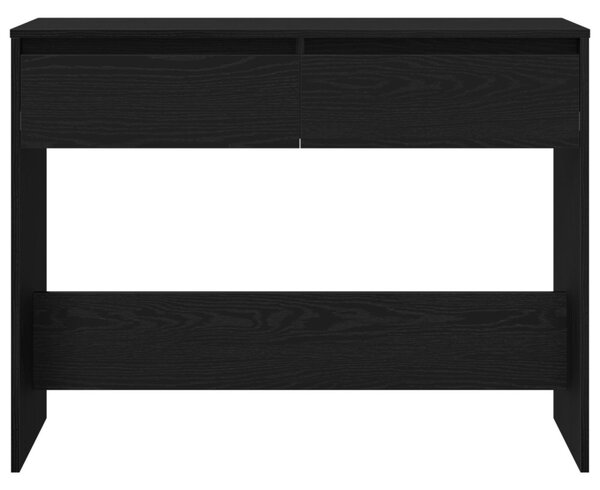 Konzolasztal fiókkal Fekete tölgy 100 x 35 x 76,5 cm Faanyag