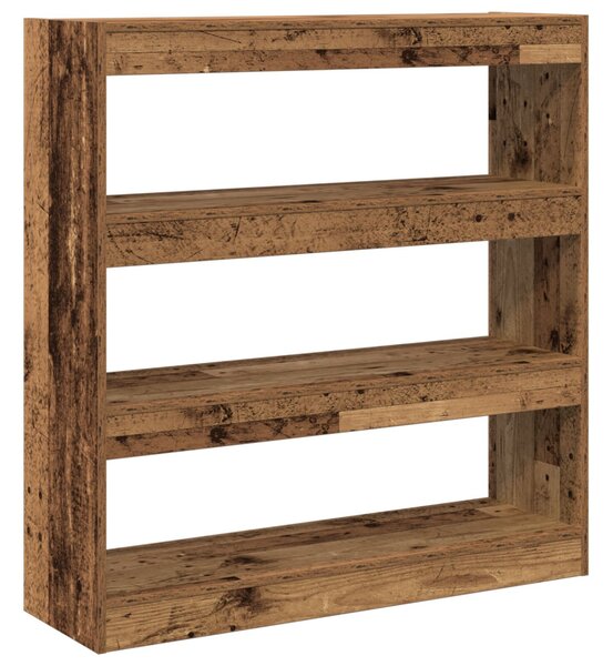 Könyvespolc 3 szintes 100 x 30 x 103 cm Szerelt Fa Régi fa