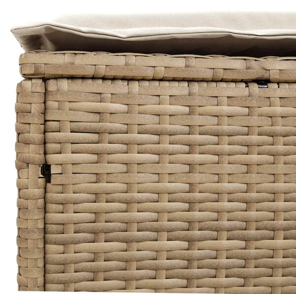 VidaXL Kerti lábtartó 2 Darab Beige és krém 38 x 38 x 45 cm PE Rattan