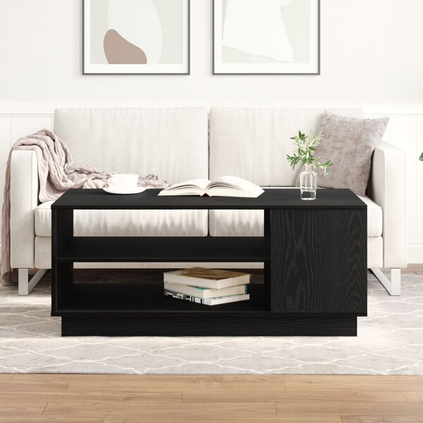 Dohányzóasztal Fekete tölgy 102 x 55 x 43 cm Szerelt Fa