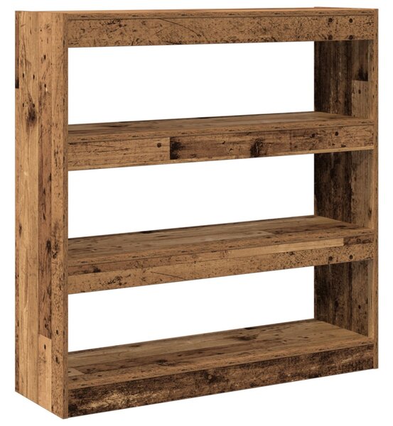 Könyvespolc 3 szintes 100 x 30 x 103 cm Szerelt Fa Régi fa