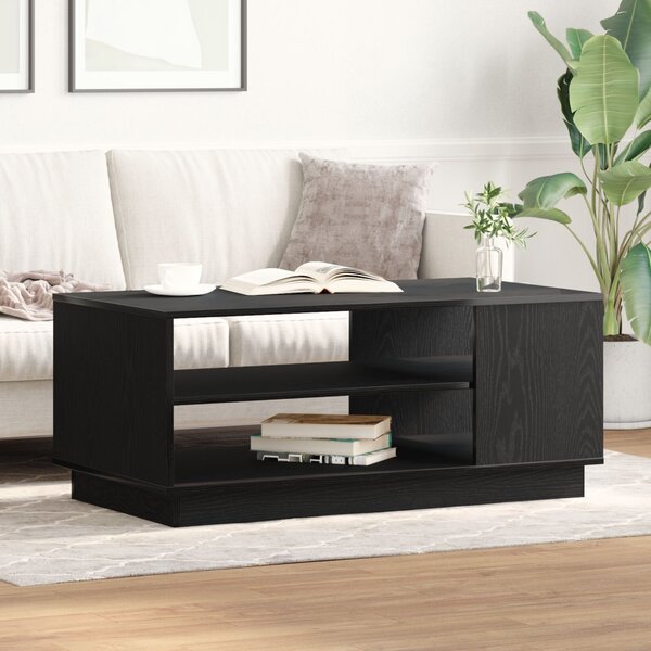 Dohányzóasztal Fekete tölgy 102 x 55 x 43 cm Szerelt Fa