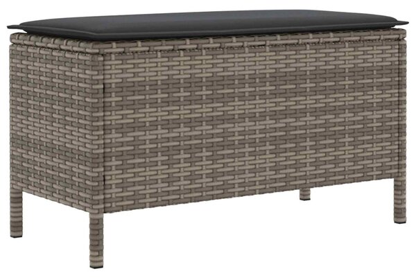 VidaXL Kerti lábtartó Szürke és sötétszürke 80 x 38 x 45 cm PE Rattan
