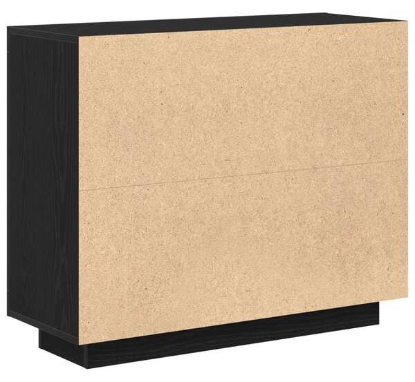 Fekete Tölgy oldalszekrény 92x35x75 cm Mérnök Fa
