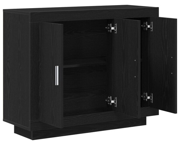 Fekete Tölgy oldalszekrény 92x35x75 cm Mérnök Fa
