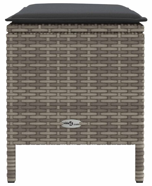 VidaXL Kerti lábtartó Szürke és sötétszürke 80 x 38 x 45 cm PE Rattan