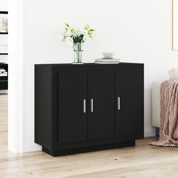 Fekete Tölgy oldalszekrény 92x35x75 cm Mérnök Fa