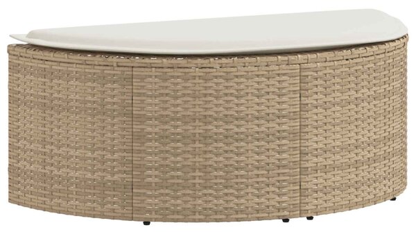 VidaXL Kerti kanapé párnával 8 pcs Beige és Krémszínű polirattan