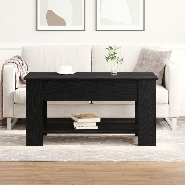 Dohányzóasztal Fekete tölgy 101 x 49 x 52 cm Szerelt Fa