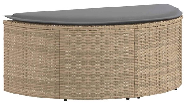 Kerti kanapé 8 db polirattan Beige és Világosszürke