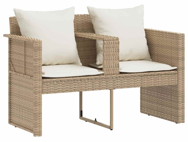 VidaXL Kerti kanapé párnával 8 pcs Beige és Krémszínű polirattan