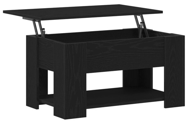 Dohányzóasztal Fekete tölgy 79 x 49 x 41 cm Szerelt Fa