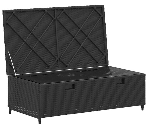 VidaXL Kültéri kanapé szett párnával 4 pcs Fekete és krémfehér