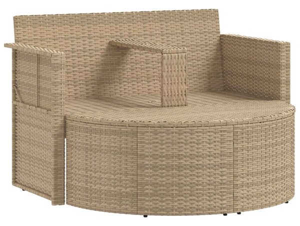 VidaXL Kerti kanapé párnával 8 pcs Beige és Krémszínű polirattan