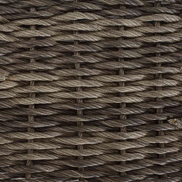VidaXL Kerti Asztal Szürke 100 x 55 x 37 cm PE Rattan és Üveg