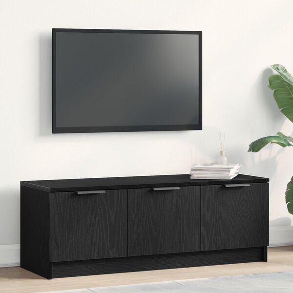 TV szekrény 102 x 35 x 36,5 cm Fekete tölgy Szerelt Fa