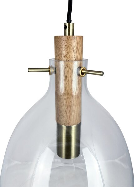 Függőlámpa Dyberg Larsen, Bistro, dimmable, Átlátszó, Nappali, Üveg, Dizájn
