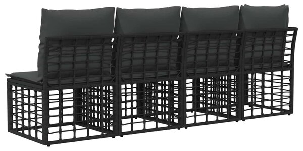 VidaXL 4-Személyes Kerti Kanapé Bal Karfával 4 pcs 4-Ülőhelyek száma