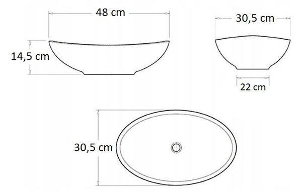MANVELD ZUZAN MÁRVÁNY asztali mosdó 48cm