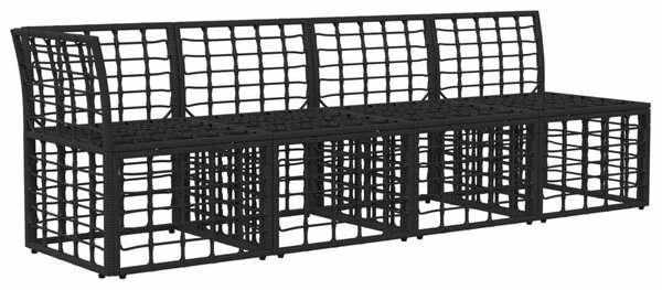 VidaXL 4-Személyes Kerti Kanapé Bal Karfával 4 pcs 4-Ülőhelyek száma